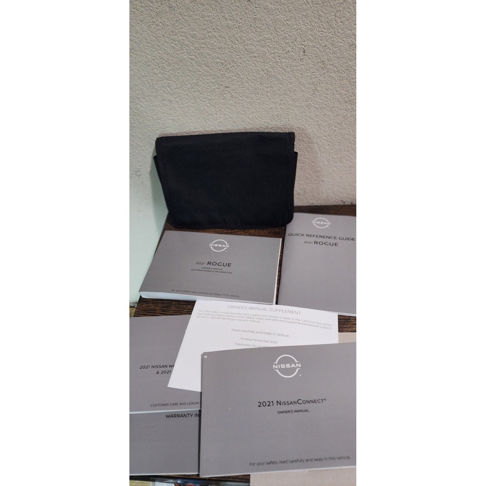 2021 Nissan Rogue Owners Manual Set with Portfolio Case NissanConnect Guide